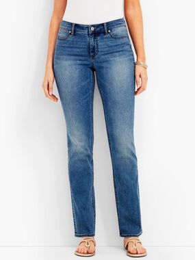 Talbots Flawless High Waist Straight Leg Jean in Medium Wash Size 10